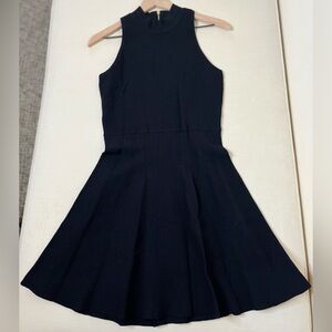 Great Jones Dress - Women's Medium Black - Fit & Flare Jacquard Mini